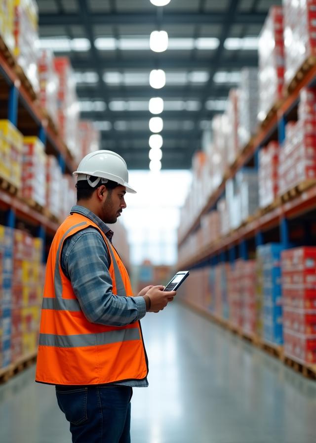 Staff managing snack inventory in a Peabody warehouse